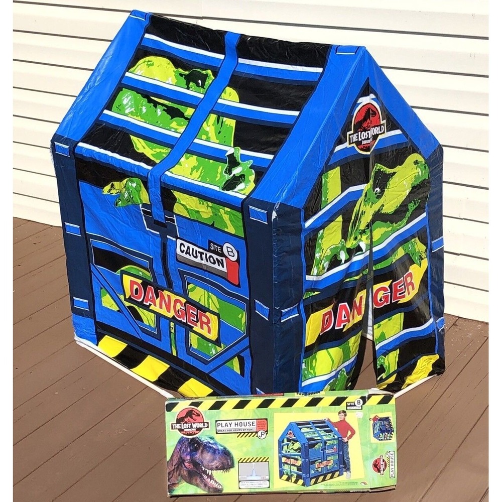 Vintage Jurassic Park Lost World Play House Tent Cage Box 1997 90s Toy Kids Prop